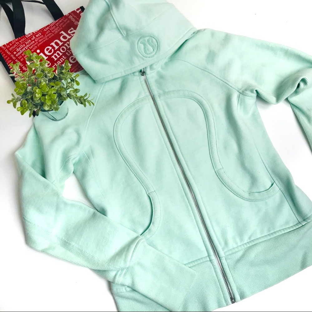 RARE Lululemon Mint Scuba OM Namaste Print Sz 8